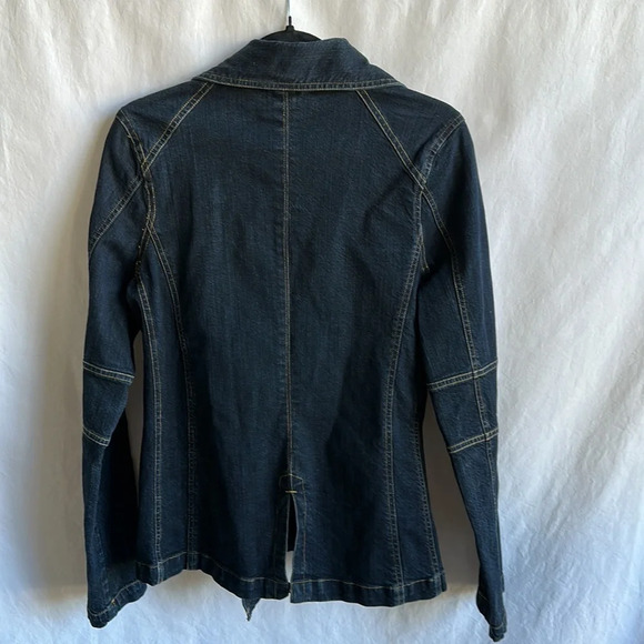 Rue21 dark wash stretch denim jacket, size L - Picture 4 of 9